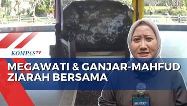 Megawati Ditemani Ganjar-Mahfud Ziarah ke Makam Bung Karno