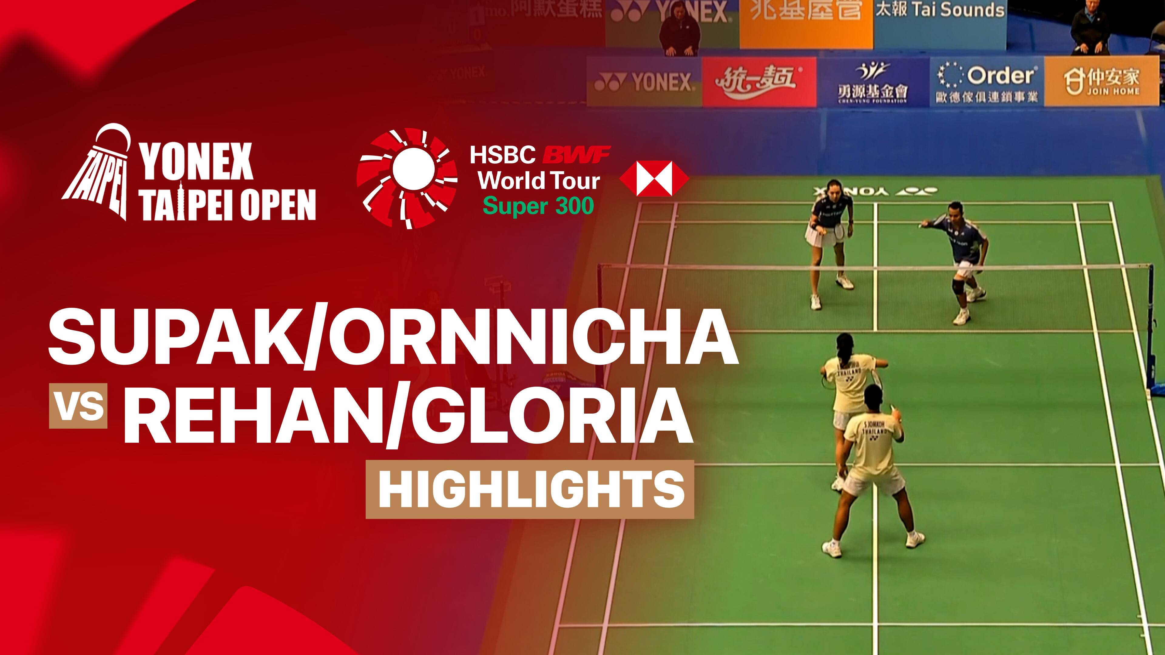 Supak Jomkoh/Ornnicha Jongsathapornparn (THA) vs Rehan Naufal Kusharjanto/Gloria Emanuelle Widjaja (INA) - Mixed Doubles Quarter Finals | YONEX Taipei Open 2026