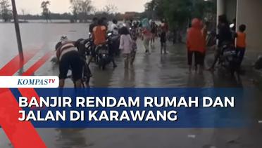 Banjir Rendam Rumah dan Jalan di Karawang, Ribuan Warga Mengungsi!