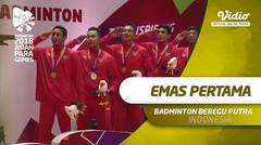 Beregu Putra Badminton Indonesia Sabet Emas Pertama di Asian Para Games 2018