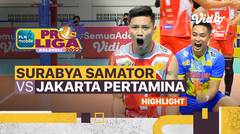 Highlights | Final Four: Surabaya Bhayangkara Samator vs Jakarta Pertamina Pertamax | PLN Mobile Proliga Putra 2022