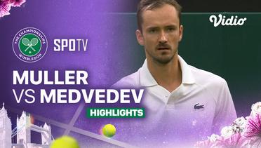 A. Muller (FRA) vs D. Medvedev (RUS) - Highlights | Wimbledon 2024 - Gentlemen's Singles