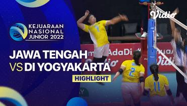 Highlights | Tempat Ketiga - Putri: Jawa Tengah vs DI Yogyakarta | Kejurnas Junior 2022