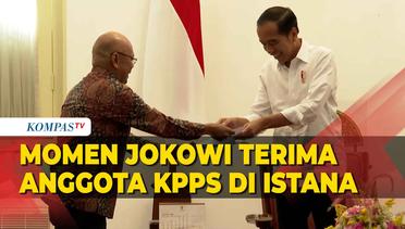 Momen Anggota KPPS Temui Jokowi Serahkan Undangan Pencoblosan di TPS 10 Gambir