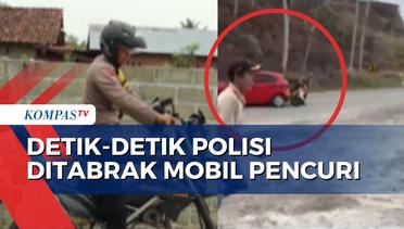 Polisi di Lampung Tertabrak Mobil Komplotan Pencuri yang Hendak Kabur