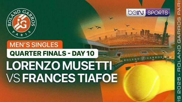 Lorenzo Musetti vs Frances Tiafoe - Men's Singles Quarterfinals - Day 10 (Court 1) - Full Match | Roland Garros 2025