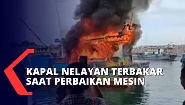 Sebuah Kapal Nelayan Meledak dan Terbakar, Satu Orang Tewas Terjebak di Dalam Kapal!