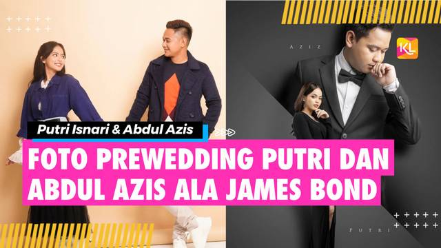 Romantis, 10 Potret Prewedding Putri Isnari & Abdul Azis - Ala James Bond Sampai Berbunga Bunga