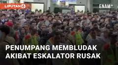 Penumpang Membludak Akibat Eskalator Rusak di Stasiun Manggarai Jakarta Selatan