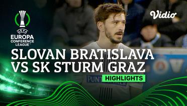 Slovan Bratislava vs SK Sturm Graz - Highlights | UEFA Europa Conference League 2023/24