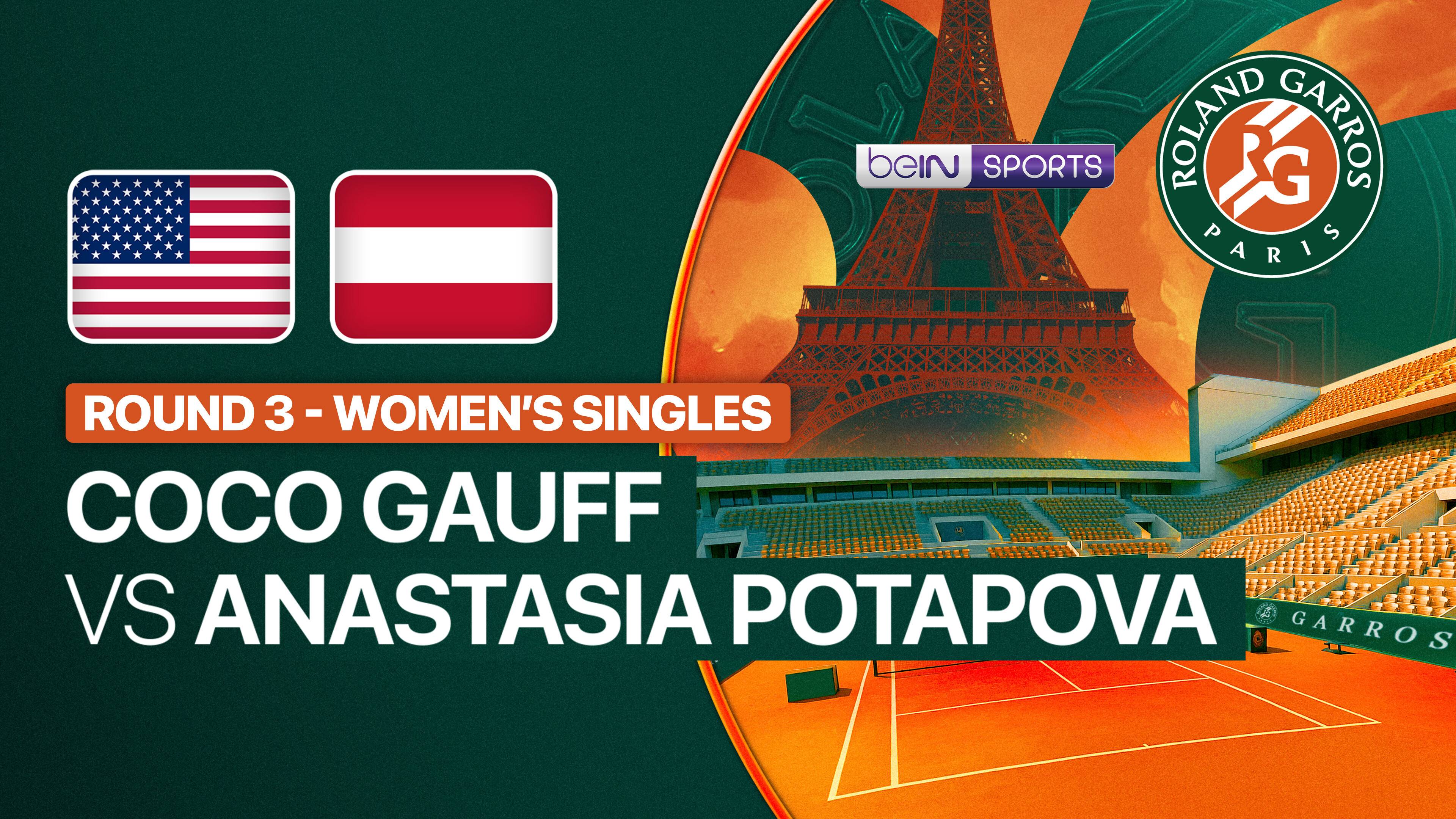 Coco Gauff vs Anastasia Potapova - Women's Singles | Roland Garros 2026