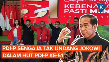 PDI-P Akui Sengaja Tak Undang Jokowi di HUT Partai