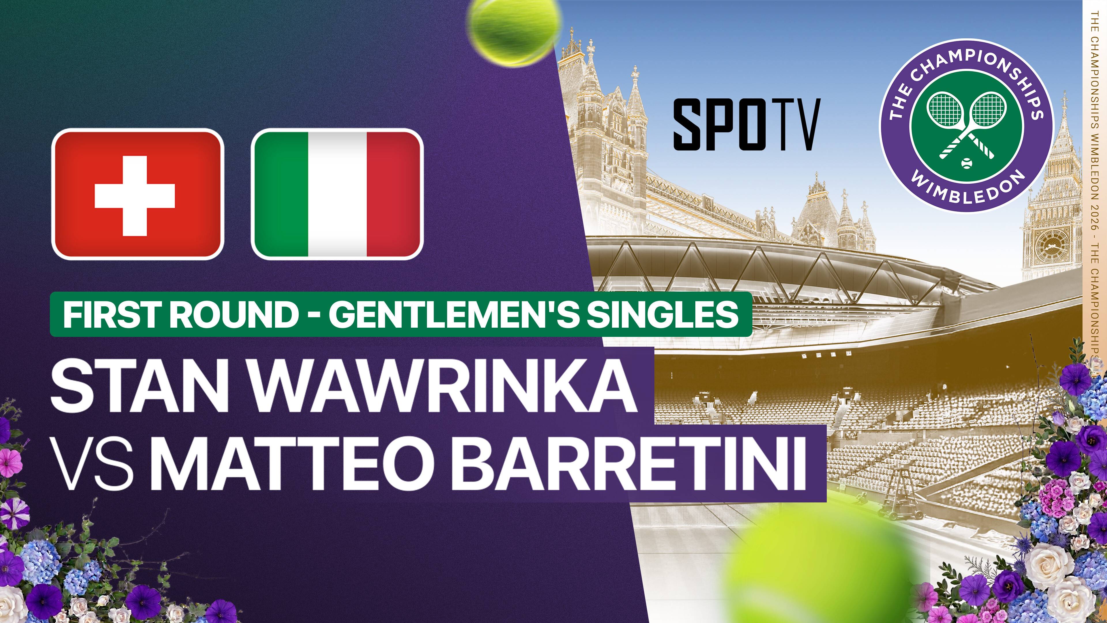 Stan Wawrinka vs Matteo Berrettini - Gentlemen's Singles First Round | Wimbledon 2026