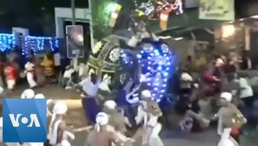 Elephant Tramples Crowd at Sri Lankan Parade