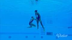 Aksi Claudia dan Anisa Merebut Perunggu Synchronozed Swimming Duet Technical Routine Sea Games 2017