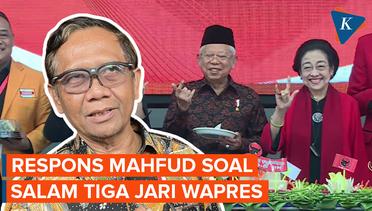 Maruf Amin Tunjukan Salam Tiga Jari, Mahfud MD: Ya, Mudah-Mudahan