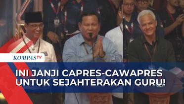 Kejelasan Status Hingga Naik Gaji, Capres-Cawapres Adu Gagasan Sejahterakan Guru di Indonesia!