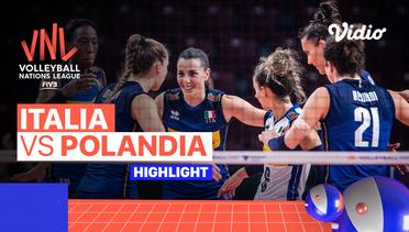 Match Highlights  | Italia vs Polandia | Women's Volleyball Nations League 2022
