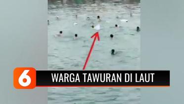 Viral Kelompok Pemuda Tawuran di Laut Jakarta, Nelayan: Ganggu Banget!