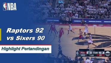 NBA | Cuplikan Hasil Pertandingan : Raptors 92 vs Sixers 90