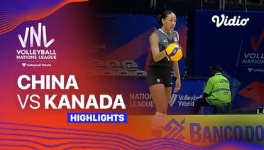 China vs Kanada - Highlights | Women's Volleyball Nations League 2024