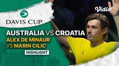 Highlights | Semifinal: Australia vs Croatia | Alex De Minaur vs Marlin Cilic | Davis Cup 2022
