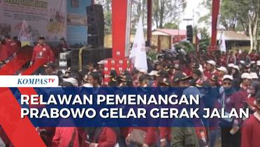 Tim Pemenangan Prabowo Subianto Gelar Gerak Jalan di Taman Mejuah Juah Berastagi