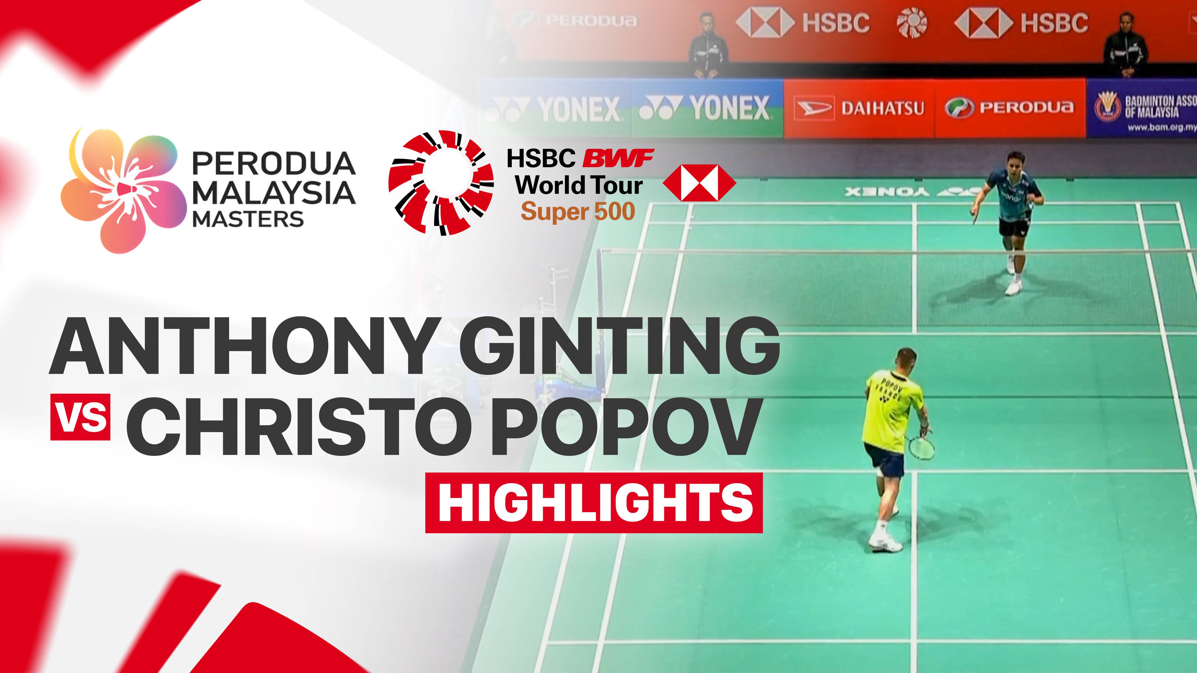 Anthony Sinisuka Ginting (INA) vs Christo Popov (FRA) - Men's Singles Round of 16 | PERODUA Malaysia Masters 2026