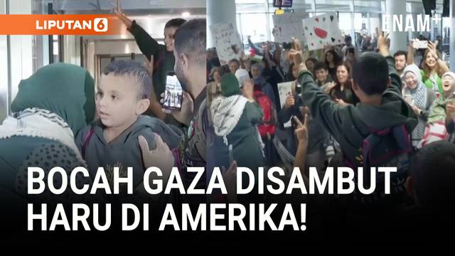 Anak-anak Gaza Disambut Haru di Amerika