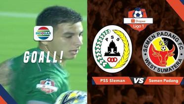 Tendangan Penalti Ferreira-PSSSleman Jebol Gawang Semen Padang. Kedudukan 1 - 1 - Shopee Liga 1