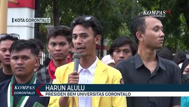 Demo Mahasiswa di Depan Rudis Gubernur Gorontalo Ricuh