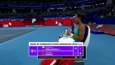 Final: Barbora Krejcikova vs Qinwen Zheng - Highlights | WTA Zhengzhou Open 2023