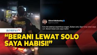 Gibran Respons Aksi Pemuda Seret Samurai di Jalanan Sragen: Berani Lewat Solo Saya Habisi!