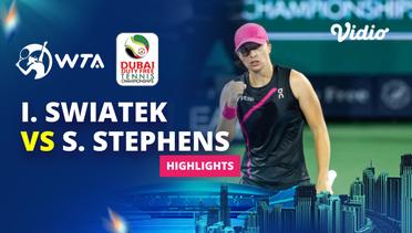 Iga Swiatek vs Sloane Stephens - Highlights | WTA Dubai Duty Free Tennis Championships 2024