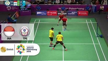 Indonesia vs Chinese Taipei - Semifinal Badminton Ganda Putra | Asian Games 2018 - Full Match
