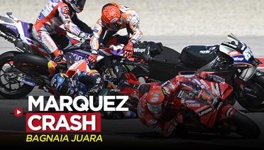 Pecco Bagnaia Juara, Marc Marquez Crash di MotoGP Portugal