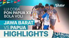 Highlights | Jawa Barat 3 vs 0 Papua | Uji Coba Bola Voli PON XX Papua