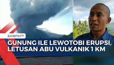 Gunung Ile Lewotobi Laki-Laki Erupsi,  2 Kecamatan Terdampak Hujan Abu