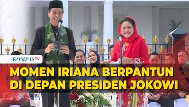 Momen Iriana Berpantun di Depan Presiden Jokowi saat Membuka Acara Istana Berkebaya