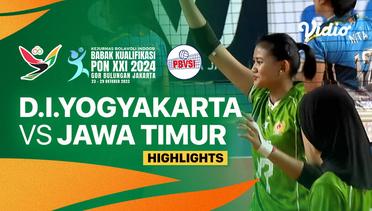 Final Putri: D.I. Yogyakarta vs Jawa Timur - Highlights | Babak Kualifikasi PON XXI Bola Voli