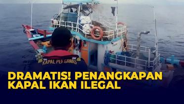Dramatis! Penangkapan Kapal Ikan Ilegal Oleh KKP