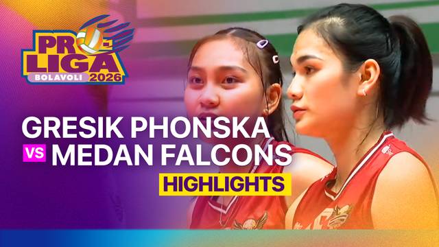 Putri: Gresik Phonska Plus Pupuk Indonesia vs Medan Falcons - Highlight | Proliga 2026