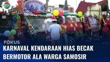 Warga di Samosir Gelar Karnaval Kendaraan Hias Becak Bermotor untuk Sambut Natal | Fokus