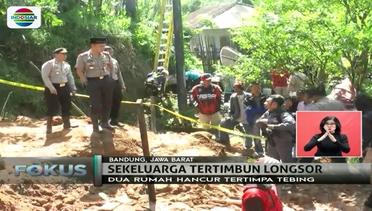 Satu Keluarga Tewas Tertimbun Longsor di Bandung, Jawa Barat - Fokus Sore