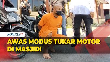 Kocak! Pria Ini Tukar Motor Bututnya di Masjid Alasannya Bikin Polisi Terheran-heran