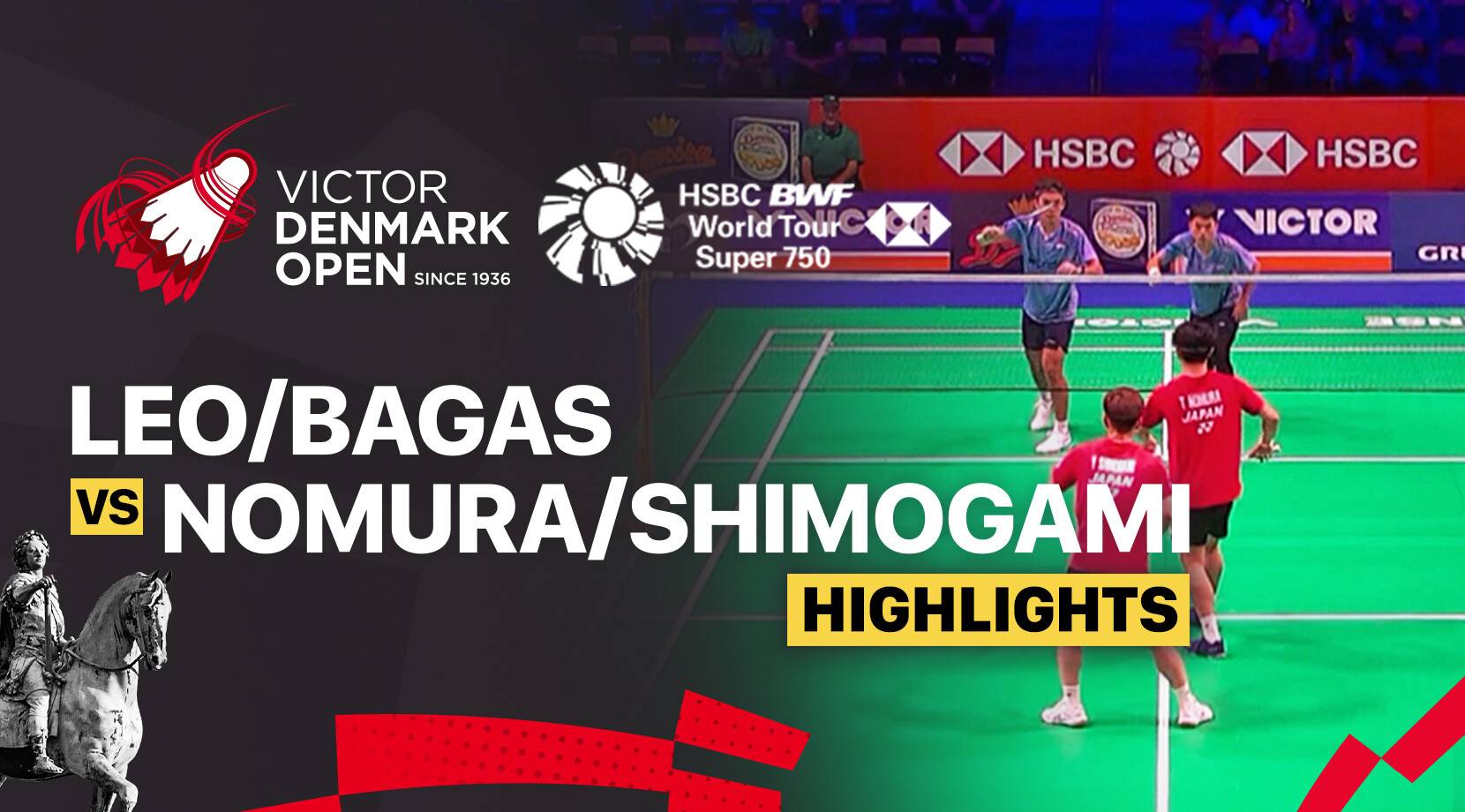 Leo Rolly Carnando/Bagas Maulana (INA) vs Takumi Nomura/Yuichi Shimogmi (JPN) - Men's Doubles Round of 32 | VICTOR Denmark Open 2025.