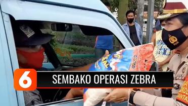 Operasi Zebra Jaya 2020, Polisi Bagikan Masker dan Sembako untuk Pengendara | Liputan 6