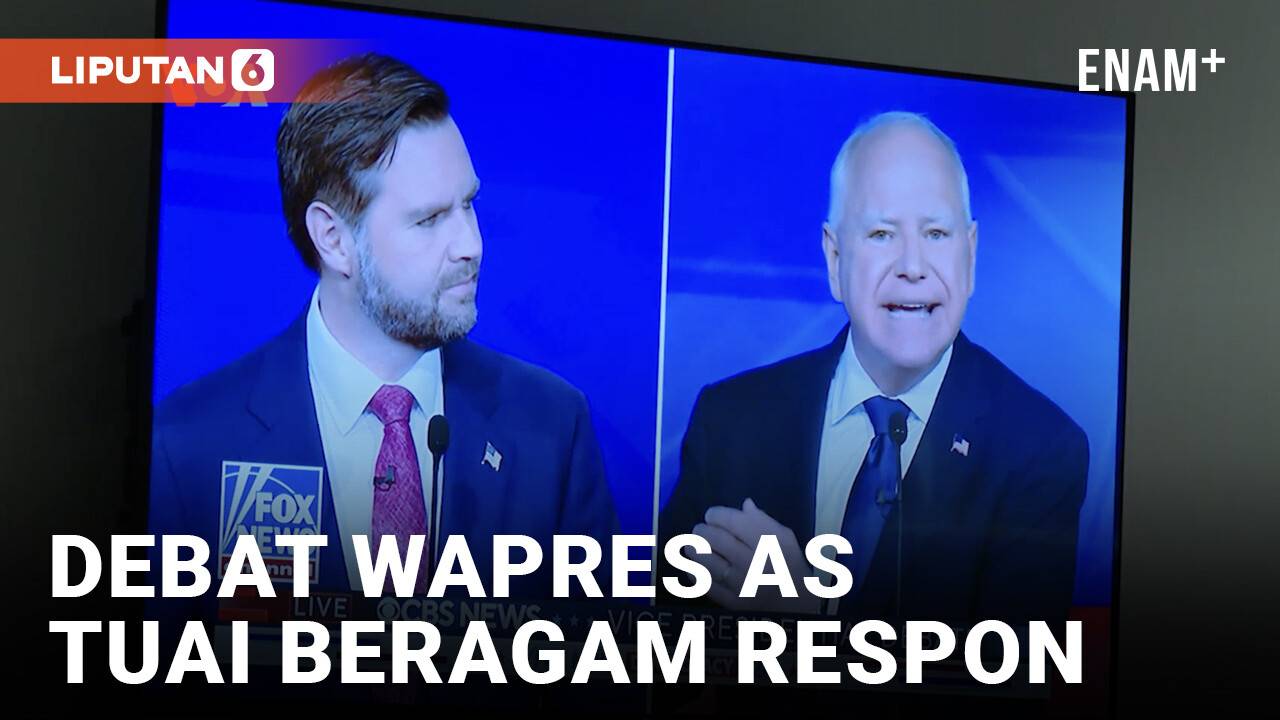 Beragam Reaksi Terhadap Debat Cawapres JD Vance-Tim Walz - liputan6.com