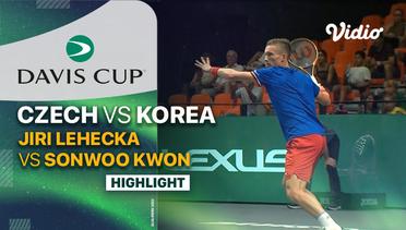 Highlights | Czech Republic (Jiri Lehecka) vs Korea Republic (Sonwoo Kwon) | Davis Cup 2023
