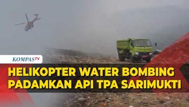 Helikopter Water Bombing Milik BNPB Beraksi Padamkan Api di TPA Sarimukti